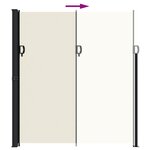 vidaXL Auvent latéral rétractable crème 220x600 cm