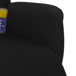 vidaXL Fauteuil inclinable de massage avec repose-pied noir velours