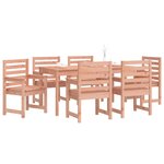 vidaXL Ensemble à manger de jardin 7 Pièces bois massif Douglas