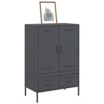 vidaXL Buffet haut anthracite 68x39x101 5 cm acier laminé à froid