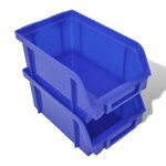 vidaXL Jeu de paniers muraux de stockage Plastique 30Pièces Bleu et rouge