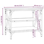 vidaXL Meuble TV Chêne marron 60x40x50 cm Bois d'ingénierie
