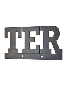 THIRARD - Plaque de signalisation TER  alliage à visser  hauteur 80mm  noir