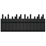 vidaXL Tête de lit murale Noir 204x3x80 cm Bois massif de pin