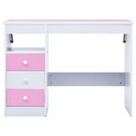 vidaXL Bureau pour enfants Inclinable Rose et blanc