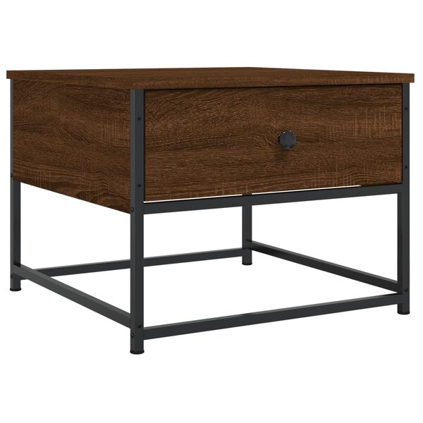 vidaXL Table basse chêne marron 51x51x40 cm bois d'ingénierie