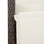 vidaXL Ensemble à manger de jardin et coussins 7 Pièces marron rotin