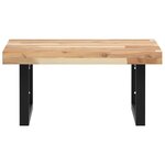 vidaXL Étagère de vasque murale acier et bois massif d'acacia