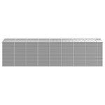 vidaXL Abri de jardin gris clair 191x725x198 cm acier galvanisé