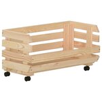vidaXL Chariot à légumes 57x30x80 cm Bois de pin solide