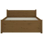 vidaXL Cadre de lit Marron miel Bois massif 90x190 cm Simple