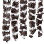 vidaXL Rideau anti-mouches marron et blanc 118x220 cm chenille