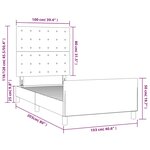 vidaXL Cadre de lit avec tête de lit Taupe 100x200 cm Tissu
