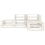 vidaXL Salon de jardin palette 4 Pièces Bois Blanc