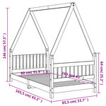 vidaXL Cadre de lit pour enfant 80x160 cm bois de pin massif