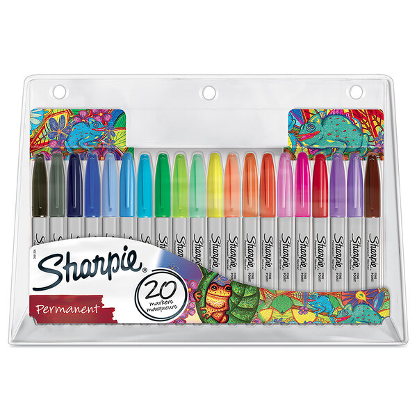 SHARPIE Assortiment de 20 Marqueurs permanents - Pointe Fine