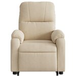vidaXL Fauteuil inclinable de massage électrique crème