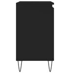 vidaXL Armoire de salle de bain noir 58x33x60 cm bois d'ingénierie