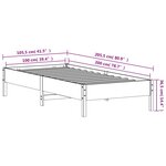 vidaXL Cadre de lit sans matelas cire marron 100x200cm bois pin massif