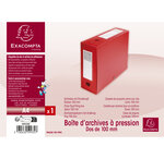 Boite De Classement À Pression Dos 100mm Polypropylène 7/10e Opaque - A4 - Rouge - X 10 - Exacompta