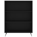 vidaXL Buffet haut Noir 69 5x34x180 cm Bois d'ingénierie