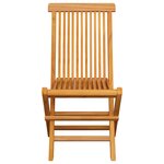 vidaXL Chaises de jardin et coussins noir lot de 4 Bois de teck massif