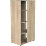 Meuble de rangement enfant - chêne doré - bois - Avec étageres et penderie - Babyprice Up