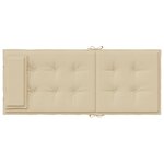 vidaXL Coussins de chaise à dossier haut lot de 4 beige tissu oxford