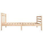 vidaXL Cadre de lit 120x190 cm Petit double Bois massif