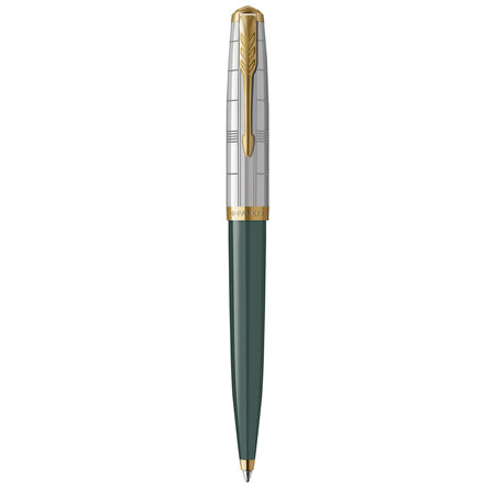 Stylo bille haut de gamme Parker 51 Premium  Vert forêt  Recharge d'encre noire pointe moyenne  coffret cadeau