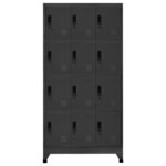 vidaXL Armoire à casiers Anthracite 90x45x180 cm Acier
