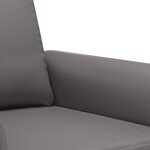 vidaXL Canapé à 2 places Gris 140 cm Similicuir