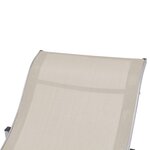 vidaXL Chaises longues pliables lot de 2 Crème Textilène