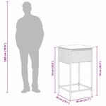 vidaXL Ensemble de bar de jardin 5 Pièces avec coussins gris poly rotin