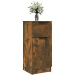 vidaXL Buffet Chêne fumé 30x30x70 cm Bois d'ingénierie