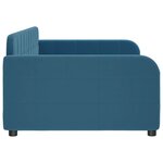 vidaXL Lit de repos bleu 100x200 cm velours