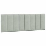 vidaXL Coussin de tête de lit gris clair 120 cm velours