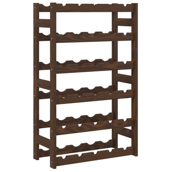 vidaXL Casier à bouteilles pour 30 bouteilles marron bois pin solide