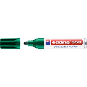Marqueur Permanent 550 vert 3-4 mm x 10 EDDING