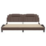 vidaXL Cadre de lit sans matelas marron 200x200 cm similicuir