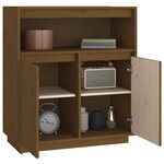 vidaXL Buffet Marron miel 70x34x80 cm Bois massif de pin