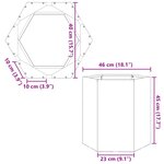 vidaXL Jardinières 2 Pièces hexagone 46x40x45 cm acier inoxydable