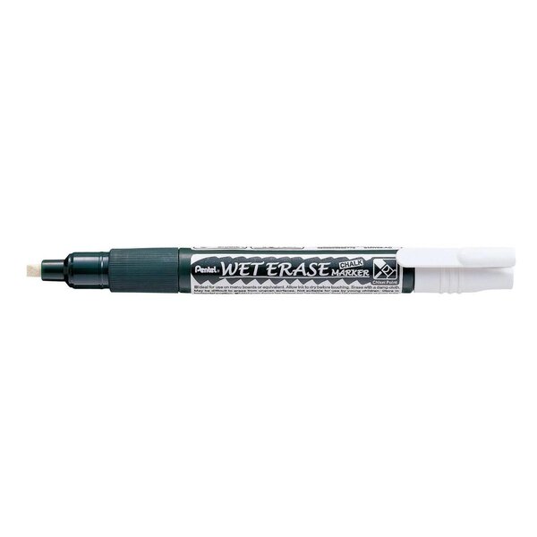 Marqueur WET ERASE CHALK Pointe biseautée 0 6-4 mm Blanc PENTEL