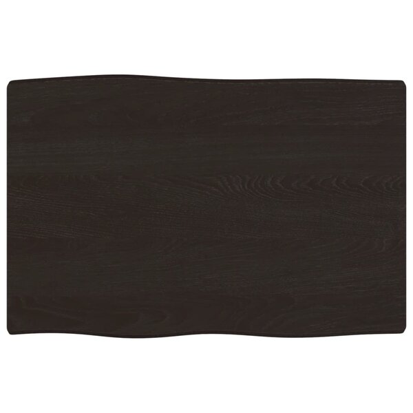 vidaXL Dessus de table bois chêne massif traité bordure assortie