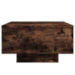 vidaXL Table basse avec lumières LED chêne fumé 55x55x31 cm