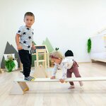 Jeu d'équilibre et motricité Montessori bois naturel et jaune