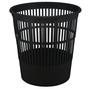 Poubelle, corbeille papier souple ajourée résistante 16 litres noir WAYTEX
