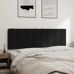 vidaXL Coussin de tête de lit noir 160 cm velours