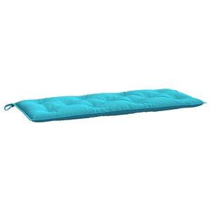 vidaXL Coussin de banc de jardin turquoise 120x50x7 cm tissu