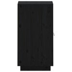 vidaXL Buffet Noir 34x40x75 cm Bois massif de pin